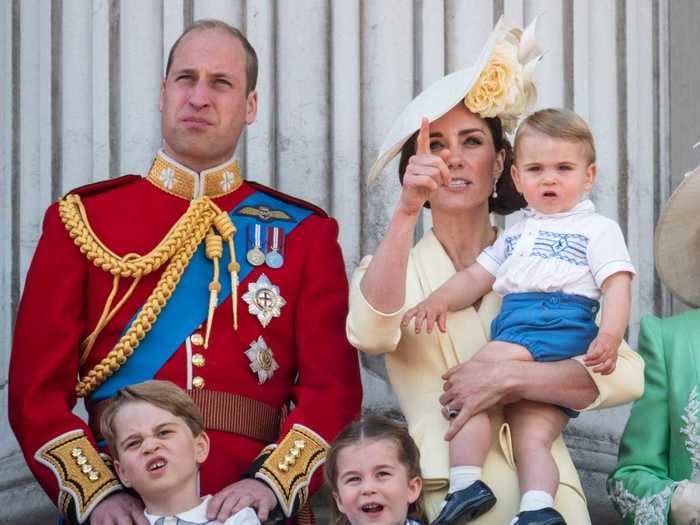 2019: George and his siblings, Princess Charlotte and Prince Louis, were invited to join the grown-ups at the Trooping the Colour parade, held on the second Saturday every June in honor of the Queen