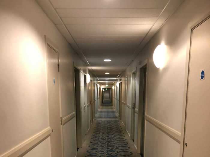 That creepy feeling intensified seeing the long, empty corridors.