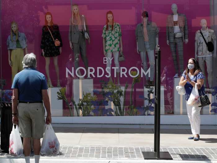 Nordstrom has reopened some fitting rooms and kept others closed. It