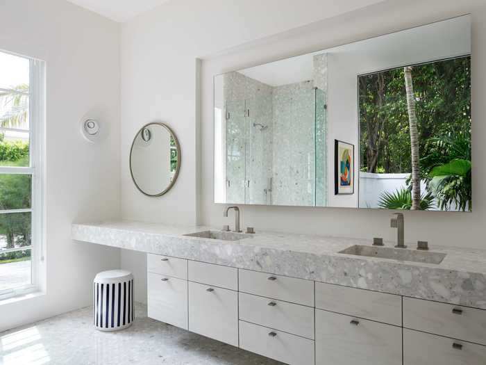 The bathrooms, like the rest of the home, make much use of natural light.