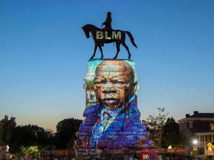 Most recently, the statue depicted an image of John Lewis, the legendary civil rights activist and Georgia representative who died on July 17 at the age of 80.