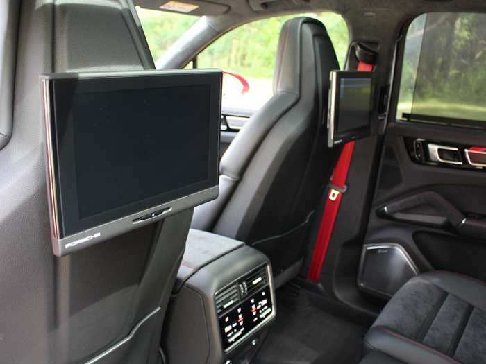 In fact, my Porsche Cayenne GTS tester was fully outfitted for rear-seat entertainment, an offbeat option for what