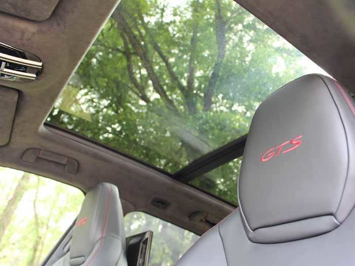 A large moonroof fills the cabin with light.