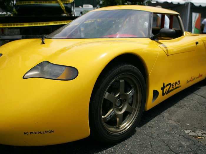 The tZero ran on lithium-ion battery cells, which — thanks to their light weight — made the car surprisingly fast: it reportedly went from 0 to 60 in 3.6 seconds. The tZero also had a range of more than 200 miles.