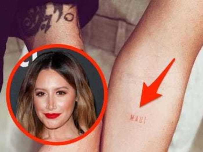 Ashley Tisdale got a red ink tattoo of her late dog