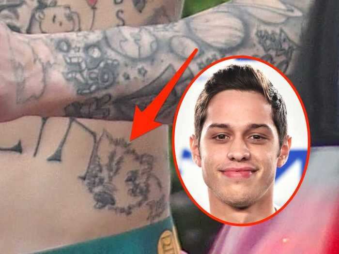 Pete Davidson inked a tribute to Piggy Smallz, the pig he shared with Ariana Grande, on his stomach shortly before they broke up.