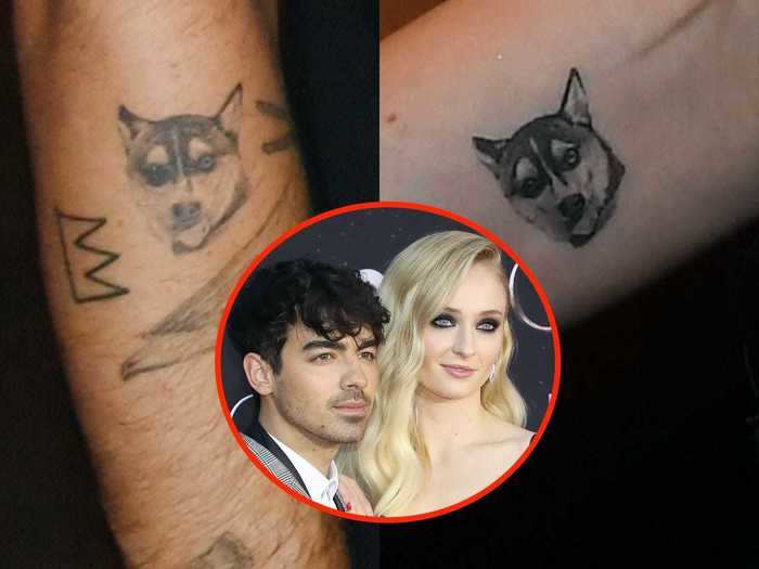 Sophie Turner and Joe Jonas have matching portraits of their dog, Waldo Picasso, who sadly died after getting hit by a car shortly after their honeymoon.