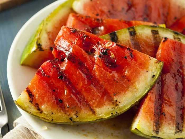 Grilled watermelon can be messy and sort of dry.