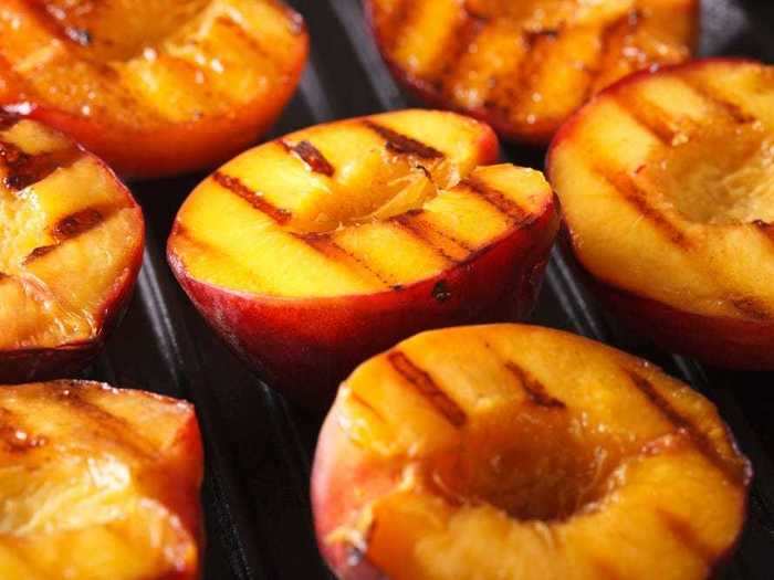 Grilled peaches can develop a delicious, smoky flavor.