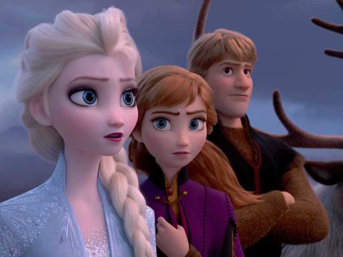 When Anna was wearing her traveling cloak, she was more visually connected to Elsa.