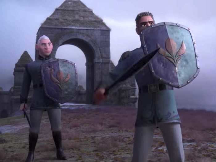 You can see the Arendelle sigil clearly on Lieutenant Mattias