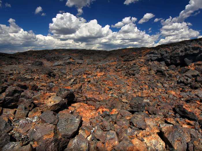 Or not. In most lighting, the lava field looks pretty drab.