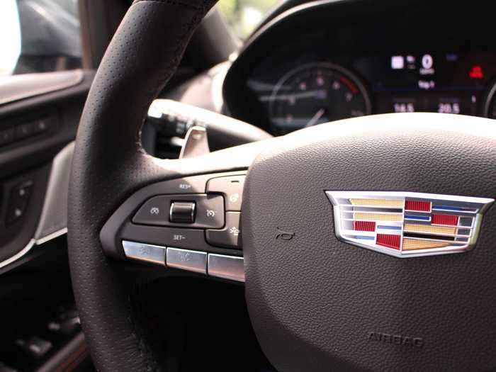 The paddle shifters on the steering wheel, to tap into manual mode, did not find much use, in my testing. The CT4-V had multiple drive modes, with Sport and Track being the options I used most.