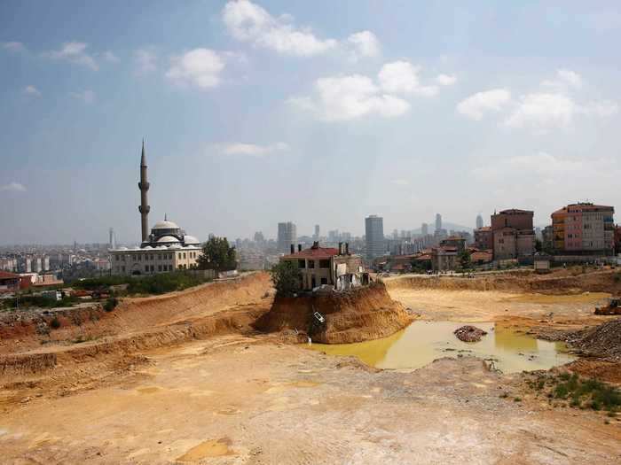 Similarly, in Turkey, the "Lone House" belonged to a family who fought to keep it from getting demolished.