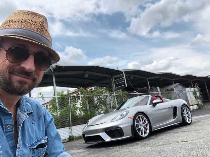 IN 1ST PLACE: The 2020 Porsche 718 Spyder. My 2020 tester, in "GT Silver Metallic," cost $106,000.