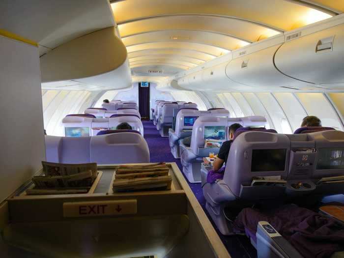 While the hump primarily houses business class seating, depending on the airline, in an exclusive cabin literally above the rest of the passengers on the main deck.