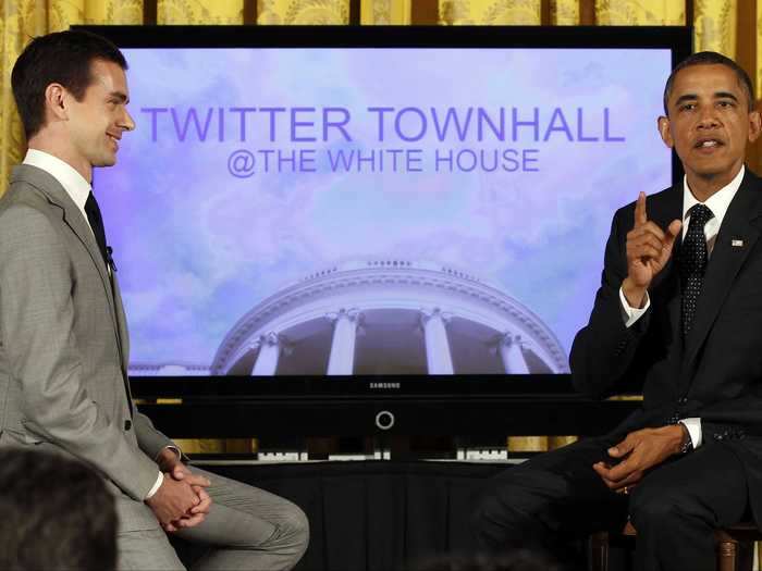 In 2011, Dorsey got the chance to interview US President Barack Obama in the first Twitter Town Hall.