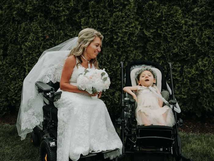 Alyssa also had a special connection with her flower girl, Lily.