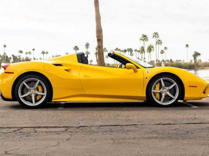 With 1,000 miles on the clock, this 2018 Ferrari 488 Spider was basically new and sold for $240,588.