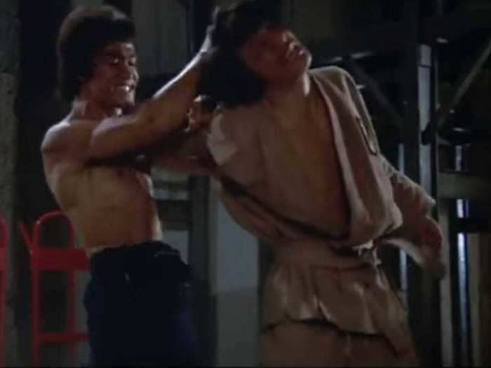 Martial artists Jackie Chan and Bruce Lee actually met on the set of the 1973 film "Enter The Dragon." It didn