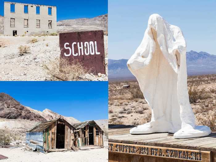 Rhyolite, Nevada, is another mining town that was deserted.