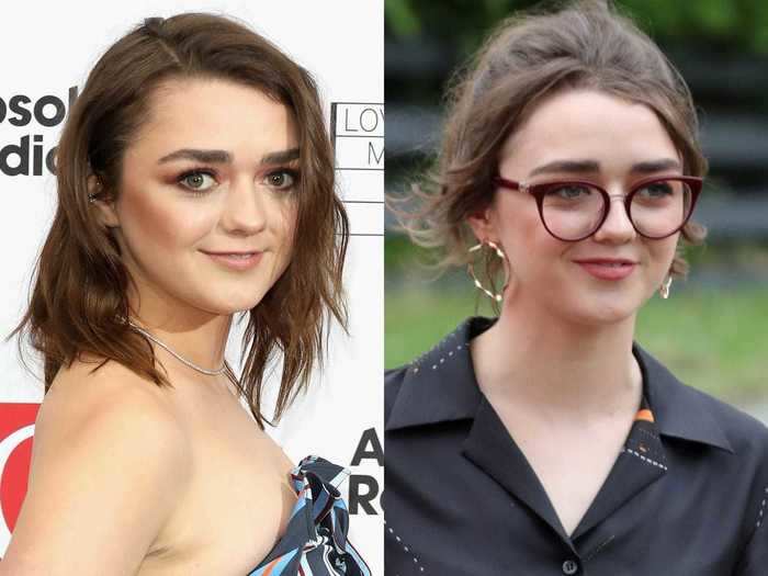 Maisie Williams looked great in a pair of glasses at her "Game of Thrones" co-star Kit Harington