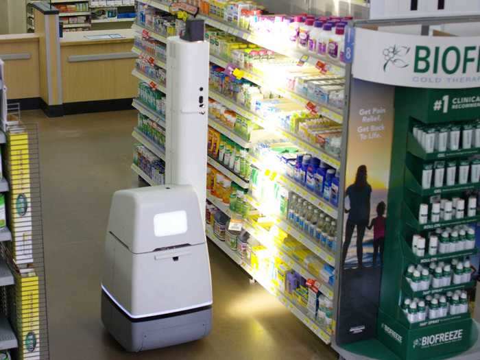 Walmart has staffed 1,000 of its stores with Bossa Nova robots, which stock shelves and help keep track of inventory. The six-foot robots contain 15 cameras that can scan aisles.