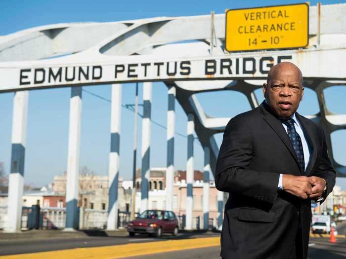 When Lewis and hundreds of other protestors reached the bridge in Selma, they were met by Alabama State Troopers.