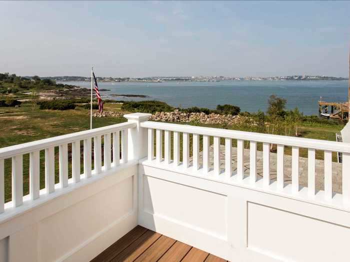 While every room on the island has a water view, the upstairs deck of Christina