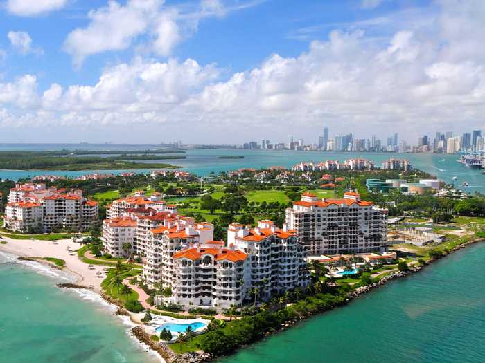 1. Fisher Island, a census-designated place off the coast of Miami Beach, Florida (33109)