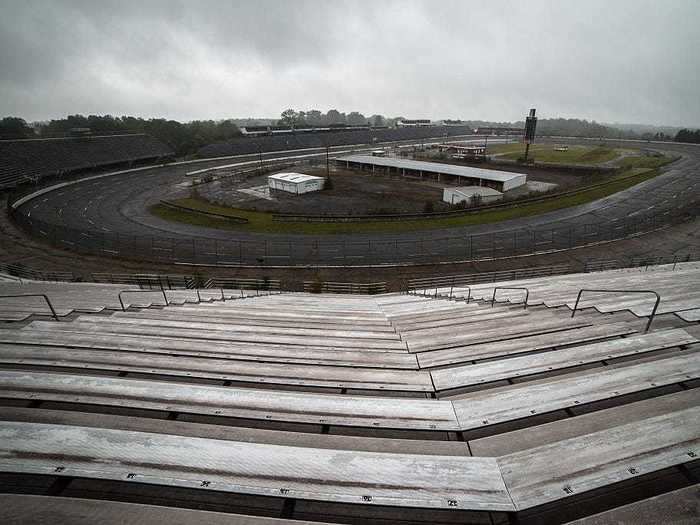 NORTH CAROLINA: The race car tracks at North Wilkesboro Speedway are eerily quiet.