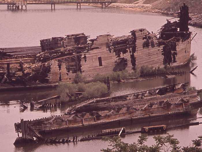 MARYLAND: Curtis Creek in Baltimore is a floating junkyard.