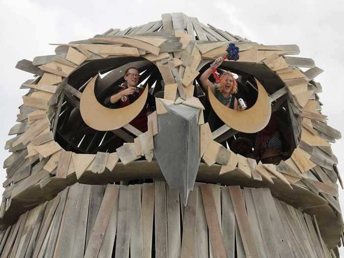 In August 2017, one couple found a way to make their Burning Man wedding even more unique.