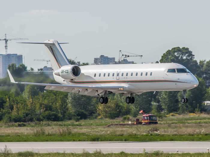 The jet was built off of the Canadair Challenger 600 series aircraft, which was acquired in the deal with Canadair.
