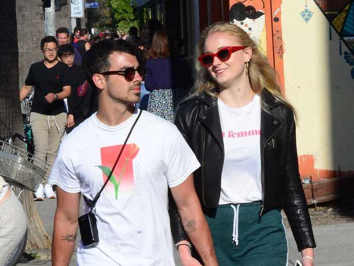 Turner and Jonas continued going out in public together in summer 2017, where paparazzi would snap shots of the couple holding hands or shopping.