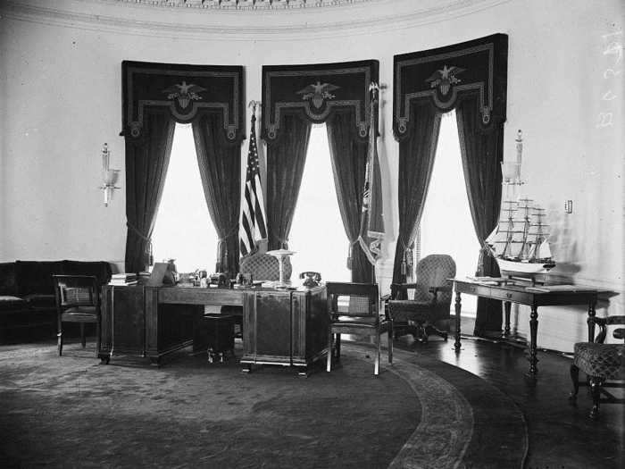 FDR redesigned and moved the Oval Office in 1934.