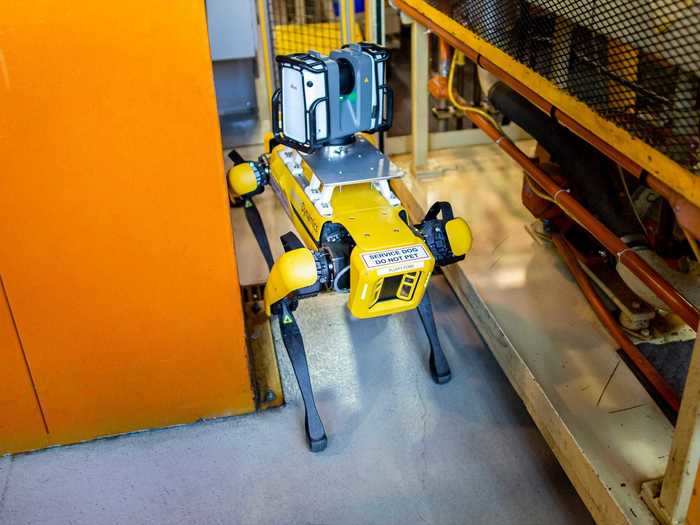 The robots can access hard to reach areas throughout the plant.