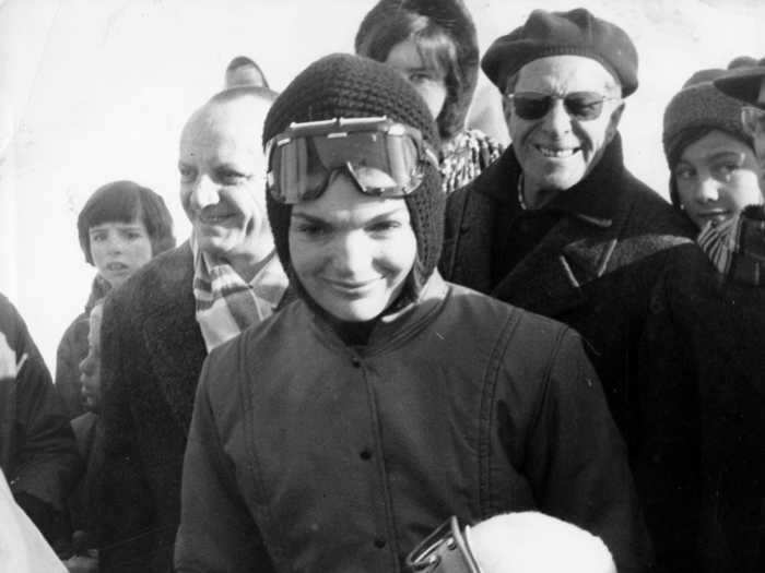 She also took her children on a ski trip to Gstaad, Switzerland, in 1966.