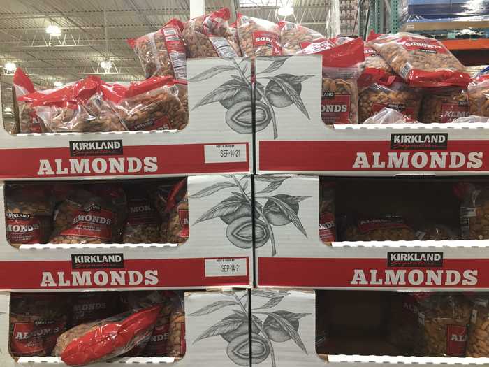 For a satisfying snack, pick up this 3-pound bag of almonds.