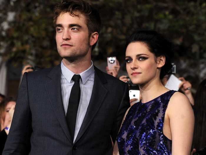 Robert Pattinson and Kristen Stewart dated on and off throughout the release of "The Twilight Saga" films.