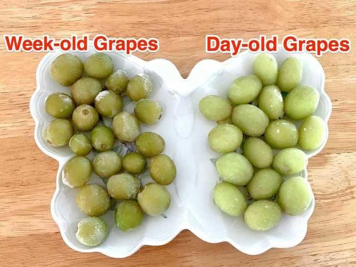 But first I wanted to try the hack on frozen grapes, and quickly realized that freezer time really matters when it comes to taste.