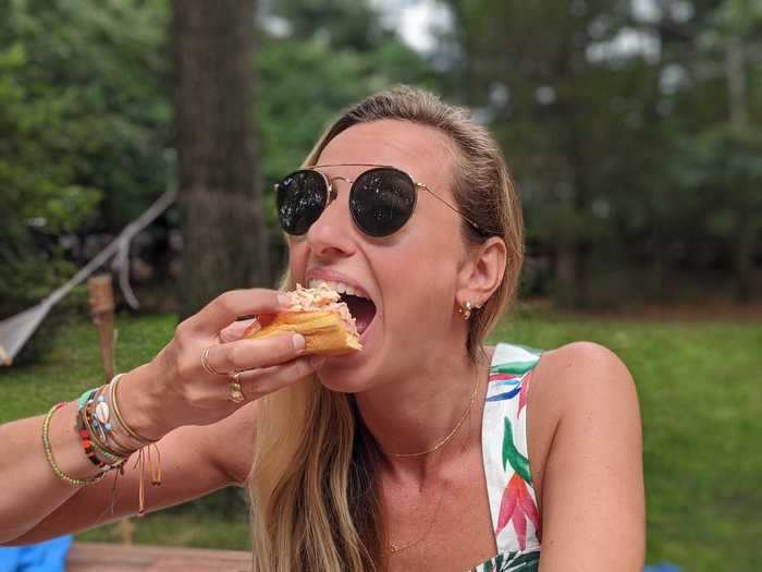 At first bite, the lobster rolls tasted nearly identical. The toasted buns certainly were, and both rolls featured generous, overflowing amounts of lobster meat.