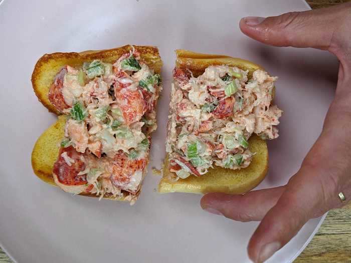 With fries, they both ended up costing around $30. At The Lobster Roll, the roll itself is $27.95 and fries are $2.75. At Clam Bar, the roll is $26, and fries are $4.