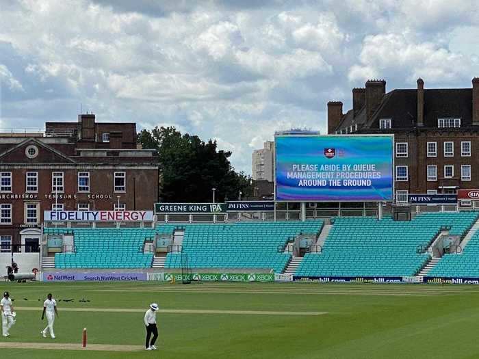 As I mentioned before, the Oval seats 23,000 people when full across five separate stands. For this trial game, only a small portion of one of the stands was open to spectators.