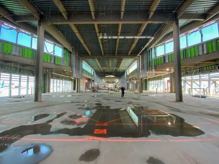 Lining them will be digital signage, similar to the ones in use at LaGuardia, guiding passengers to their gates or other areas of interest in the terminal.