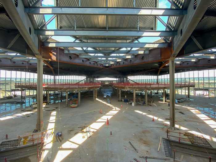 Immediately after the screening, passengers will then be greeted with this view of the terminal