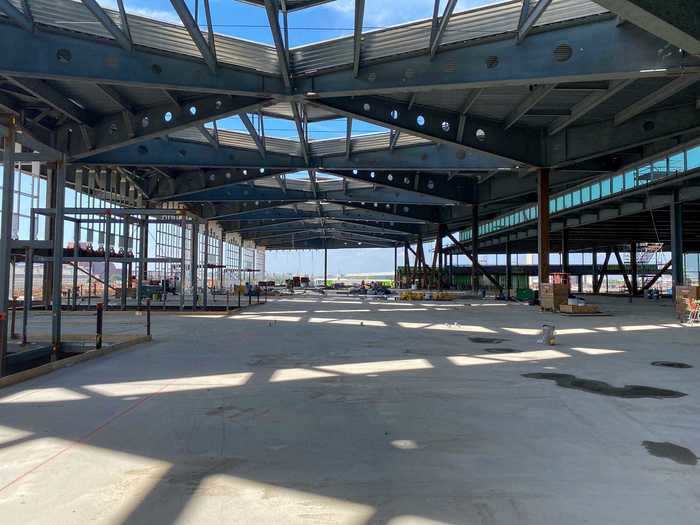 The departures area will have built-in safety features like plexiglass partitions and also house numerous multi-airline self-check-in kiosks to help speed up the check-in process.