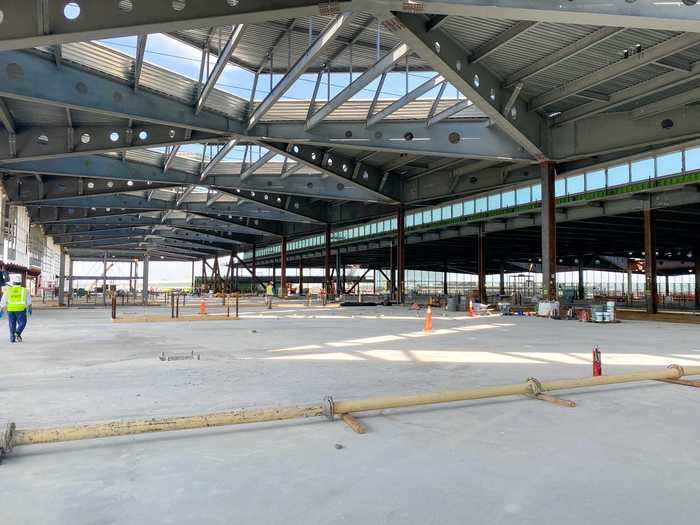 Natural light will illuminate the top floor and other areas of the terminal thanks to floor to ceiling windows and skylights covering the structure.