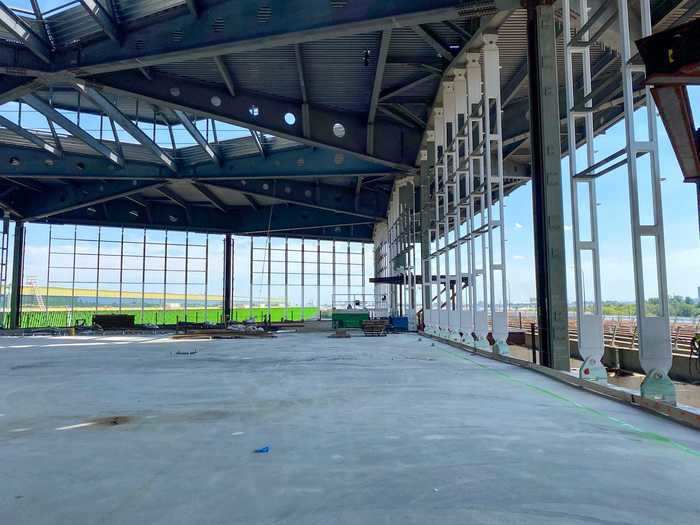 Located on the very top floor, all airline check-in counters will be housed on one departure level, unlike the other terminals which have check-in counters on multiple floors.