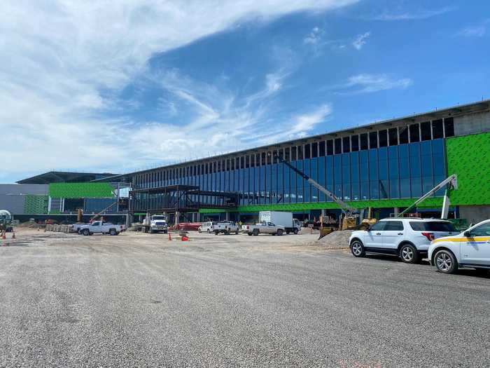 The Port Authority broke ground on Terminal 1 in October 2018, building the new structure just beyond the existing Terminal A. Here